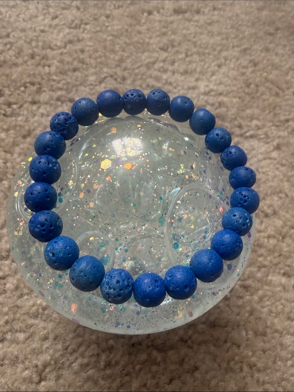 Blue Lava Stone Beaded Bracelet